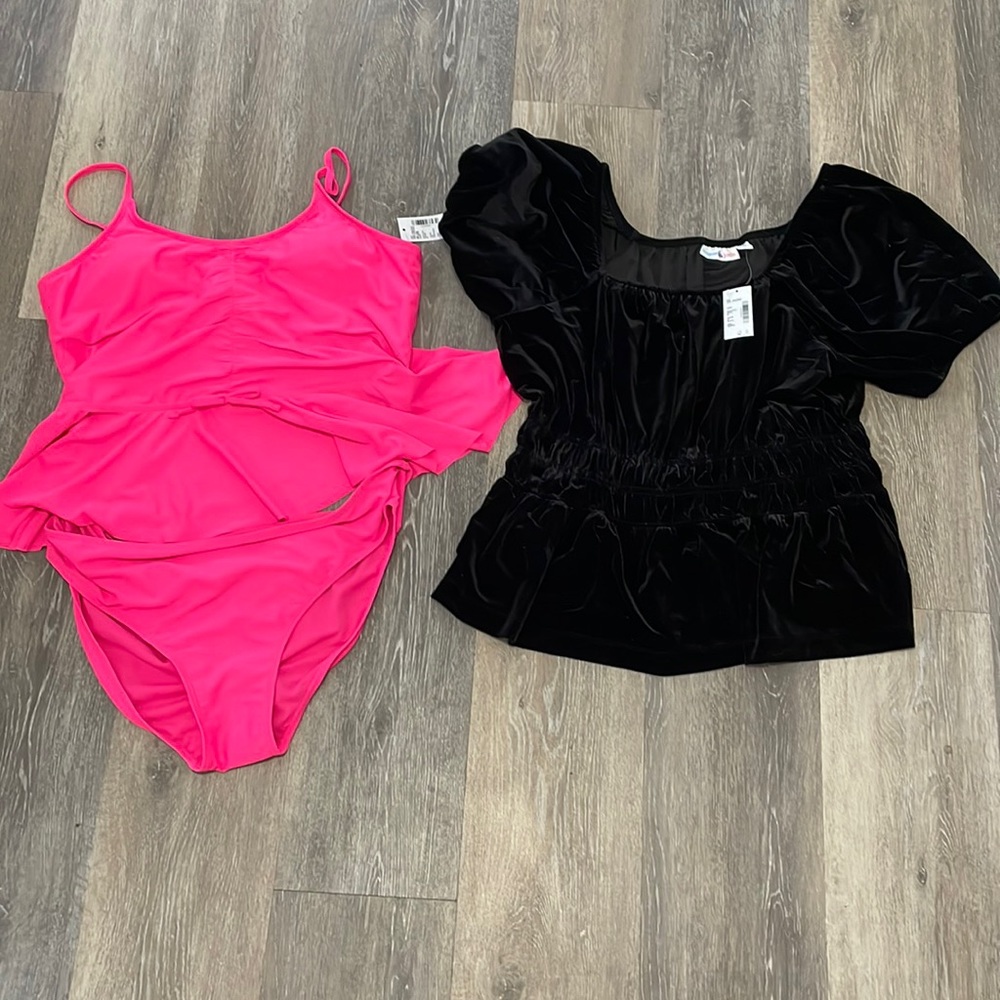 Sugar & Jade XXL 20-22 girls Tankini swim suit and top